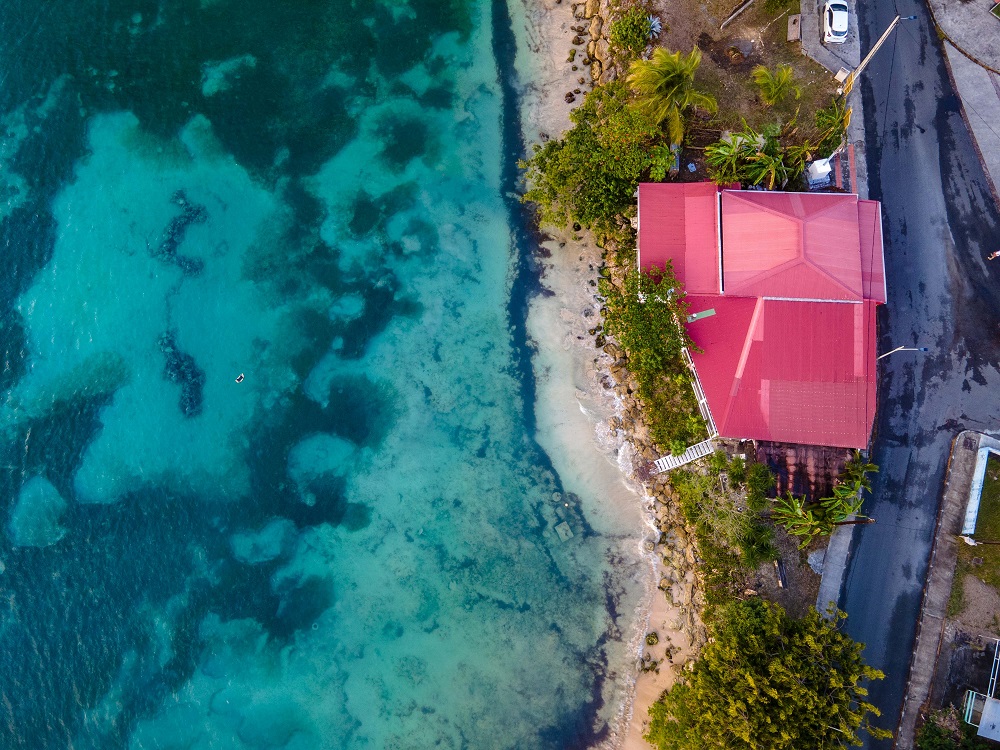 Maison avec vue sur mer à Marie-Galante.